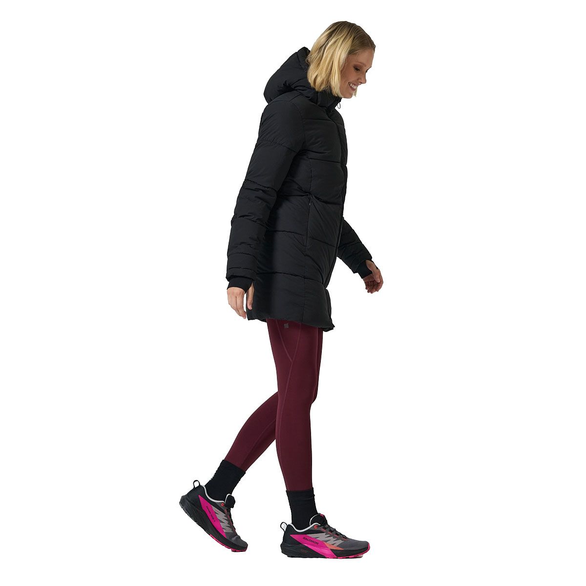 Ell/Voo Womens Leila Long Puffer Jacket