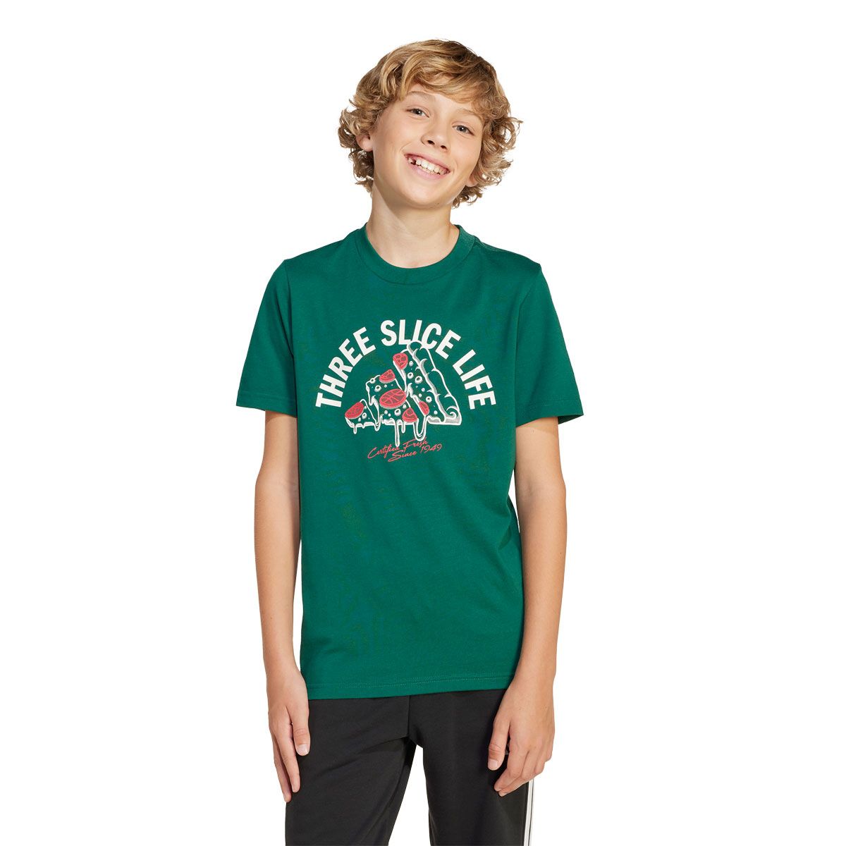 adidas Junior Lounge Pizza Graphic Tee