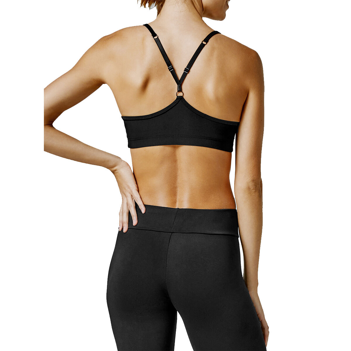 Running Bare Womens Push Up Crop Top