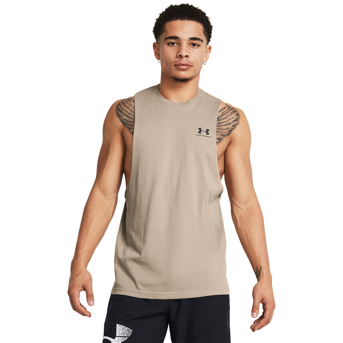 Under Armour Mens Sportstyle Left Chest Cut-Off Tank