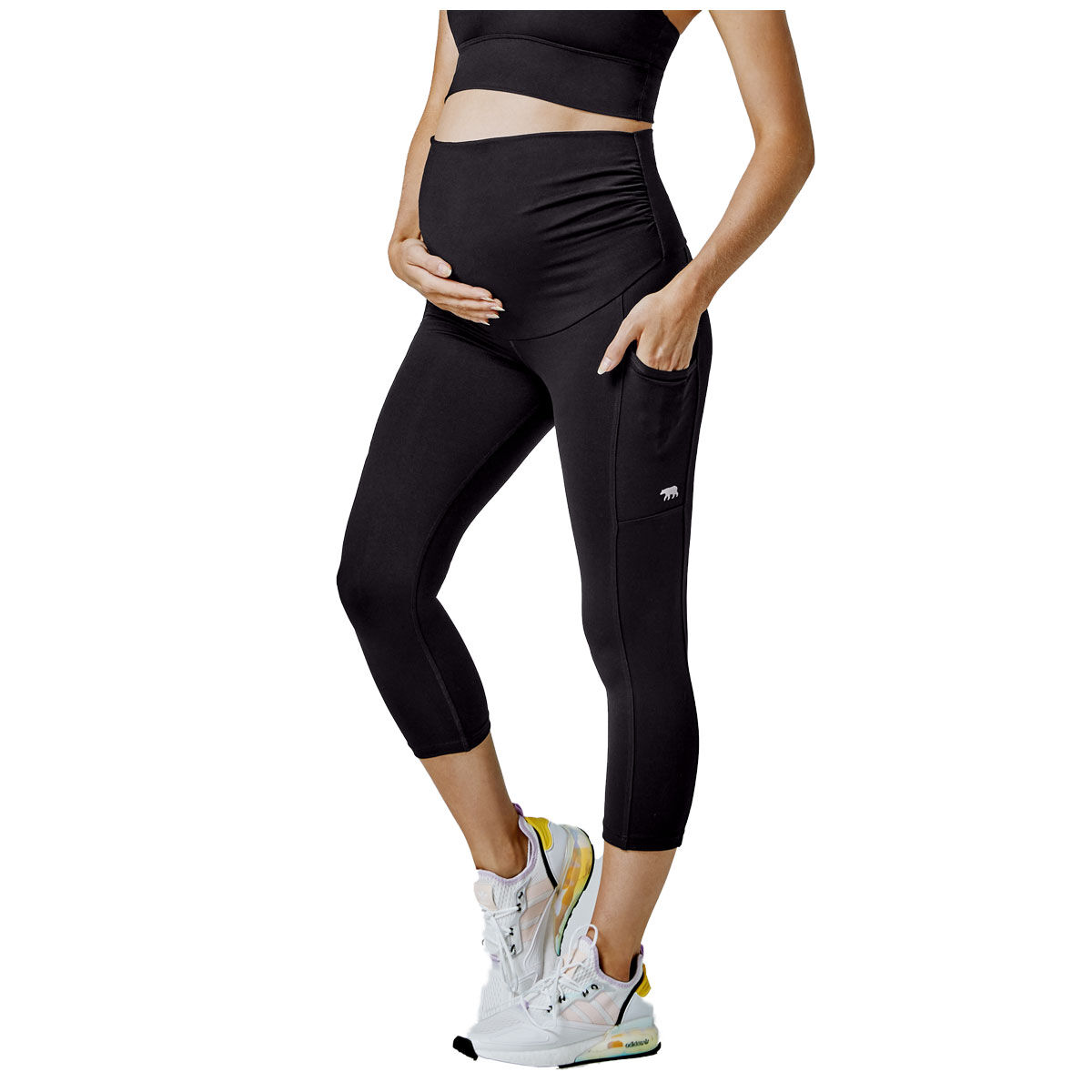 Running Bare Womens Maternity Power Moves 7/8 Tights