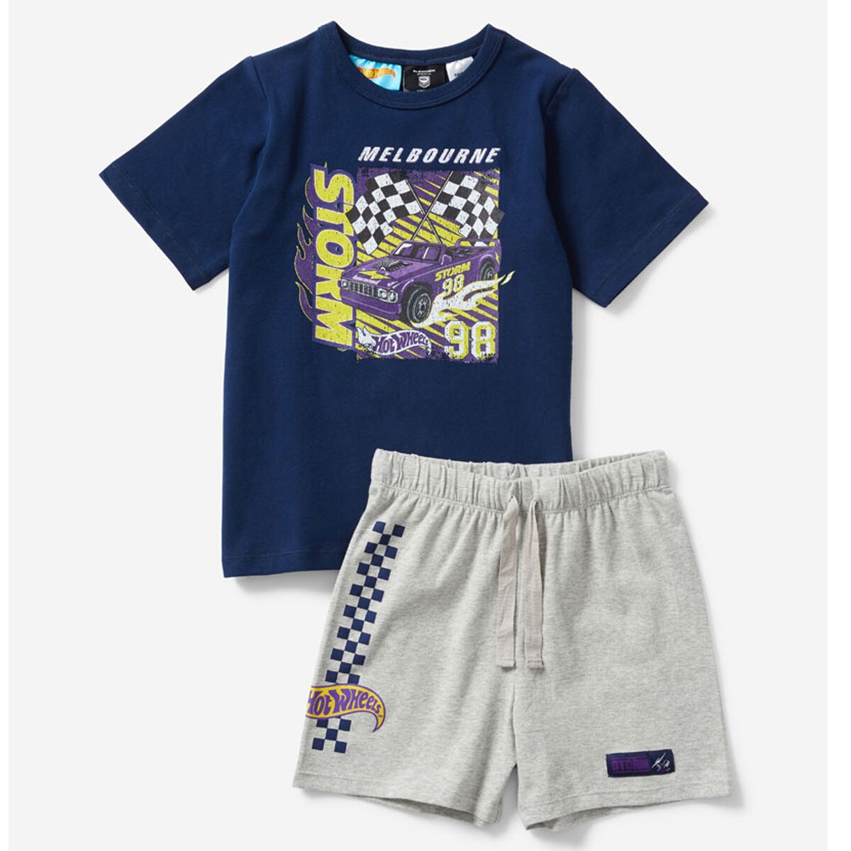 Melbourne Storm Kids NRL x Hot Wheels Pyjama Set