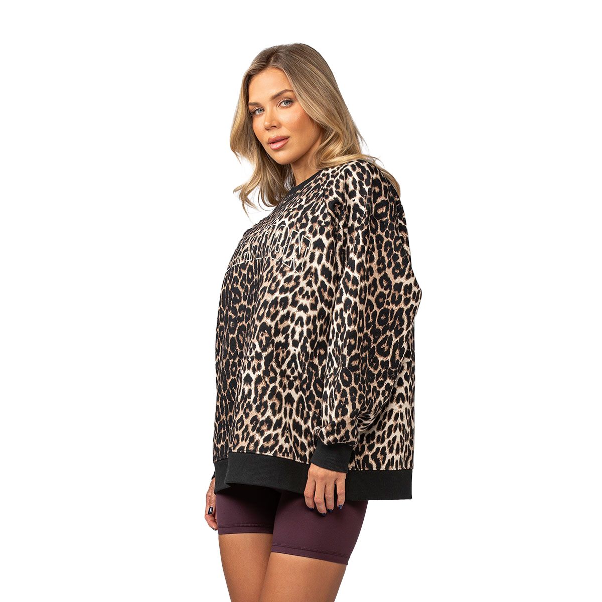 Muscle Nation Womens Reputation Oversized Crew Sweatshirt