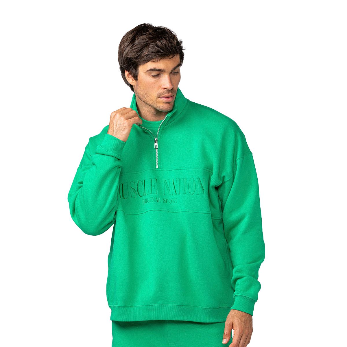 Muscle Nation Mens Prep Quarter Zip Pullover