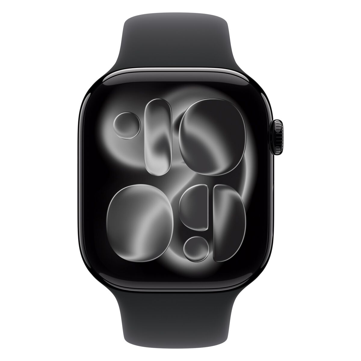 Apple Watch Series 11 GPS + Cellular 46mm Jet Black Aluminium Case with Black Sport Band - M/L