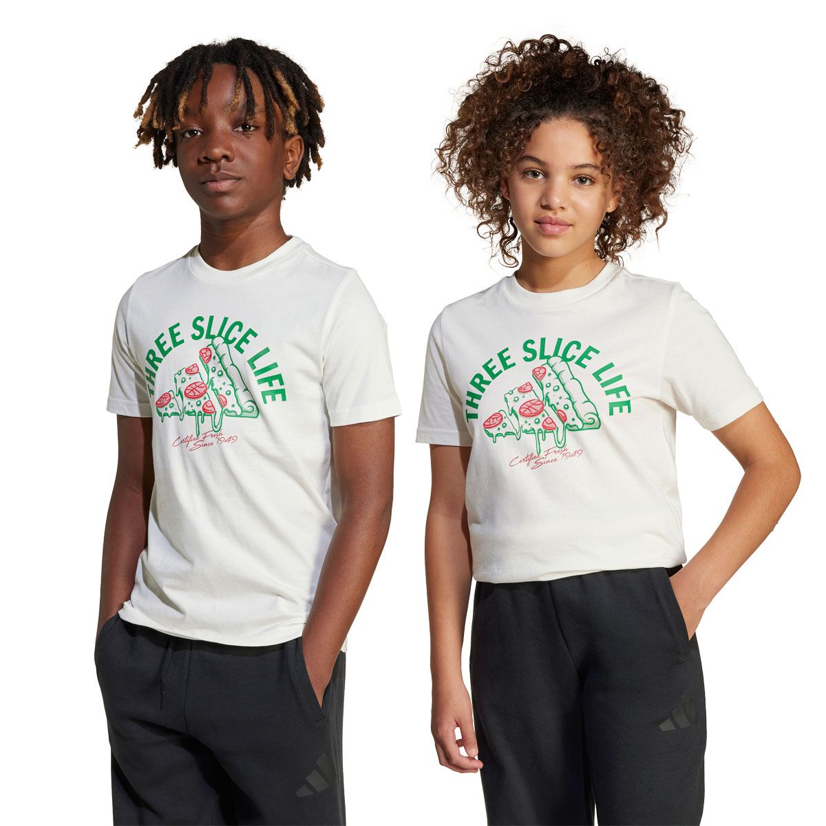 adidas Junior Lounge Pizza Graphic Tee