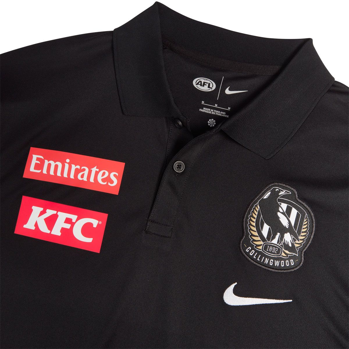 Collingwood Magpies Mens 2025 Media Polo