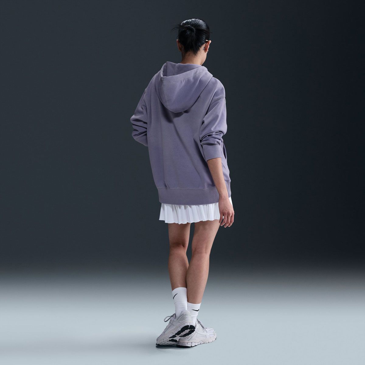 Nike Womens Phoenix Fleece French Terry Oversized Washed Pullover Hoodie