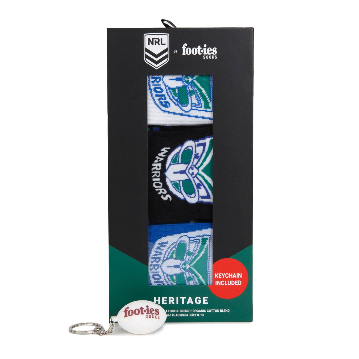 New Zealand Warriors 3 Pack Sock Gift Pack