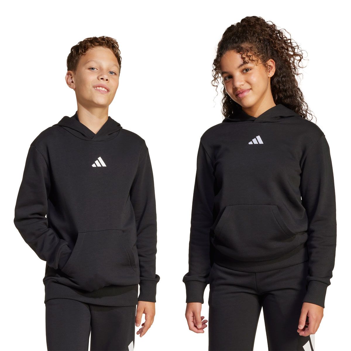 adidas Junior Essentials Fleece Small Logo Pullover Hoodie