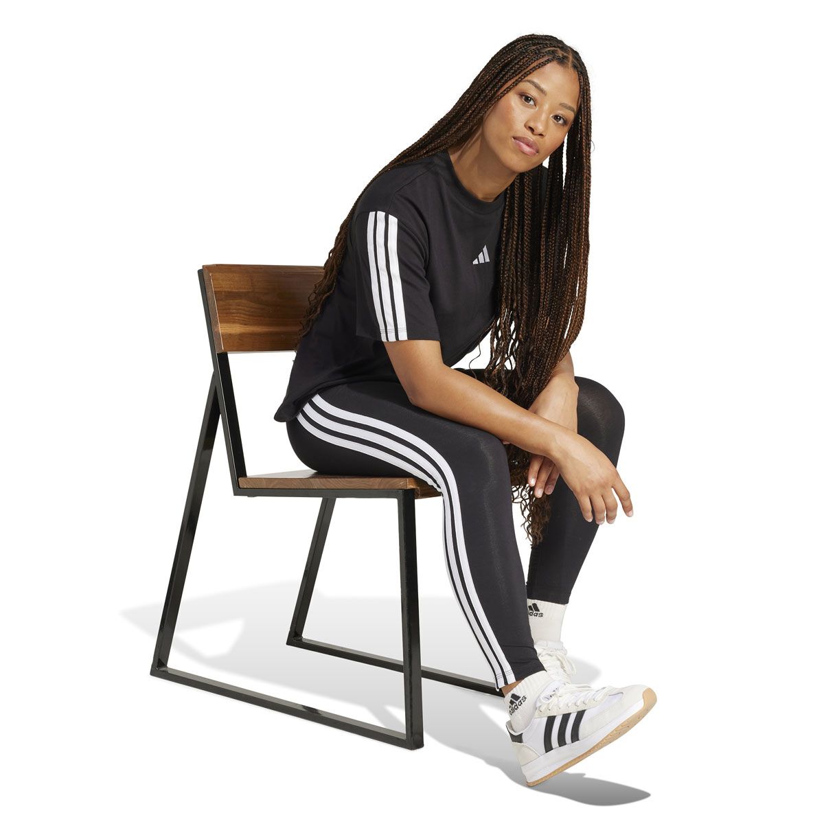 adidas Womens Essentials 3-Stripes Cotton Leggings
