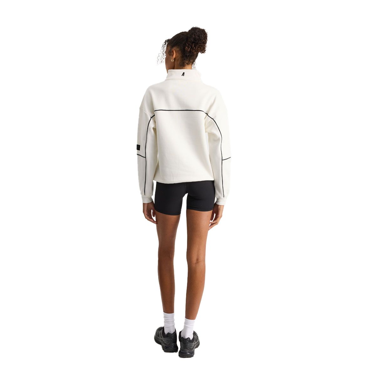 Upstate Womens Half Zip Panelled Crew Pullover