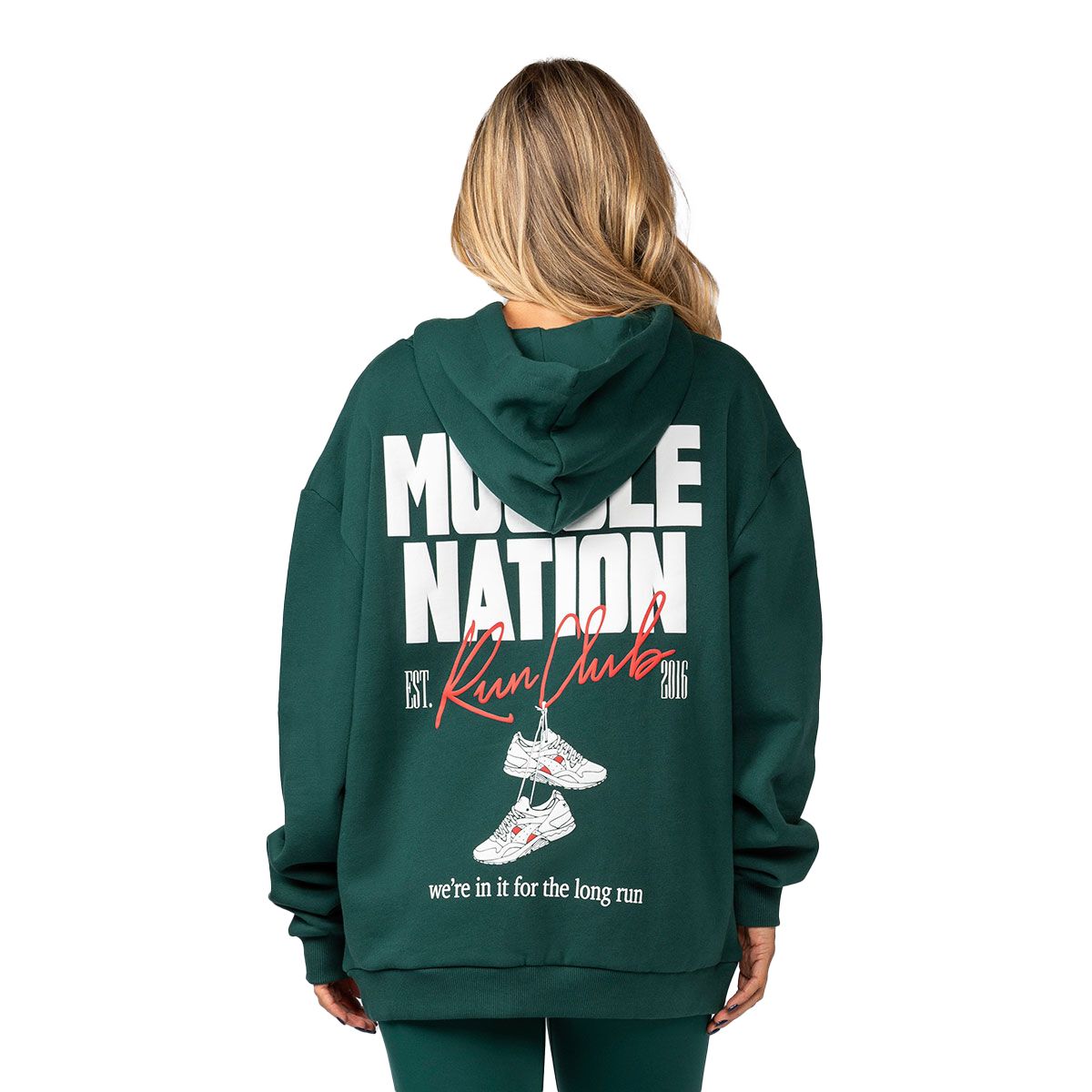 Muscle Nation Womens Sports Mode Oversized Pullover Hoodie