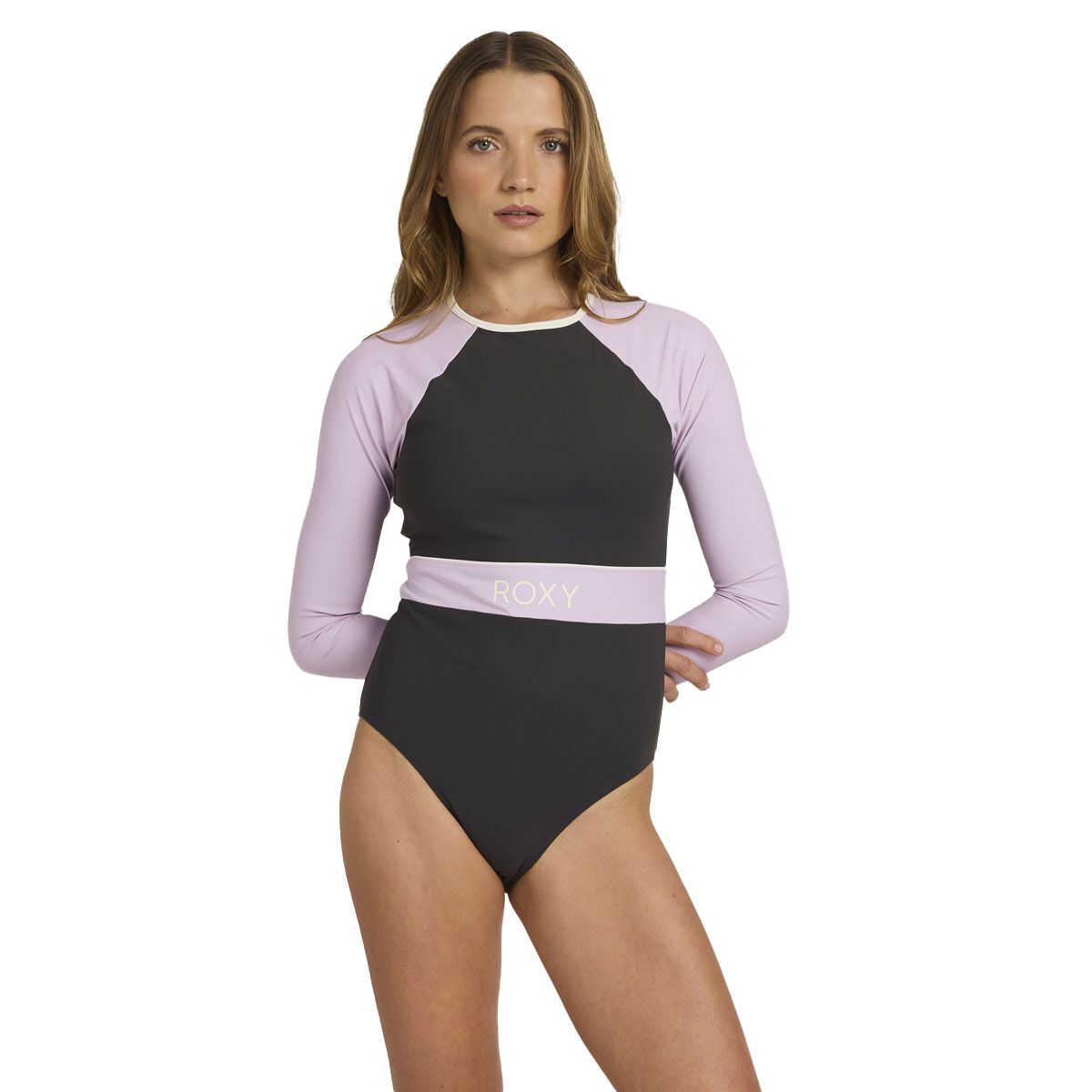 Roxy Womens Active Colour Block Long Sleeve Onesie Swimsuit