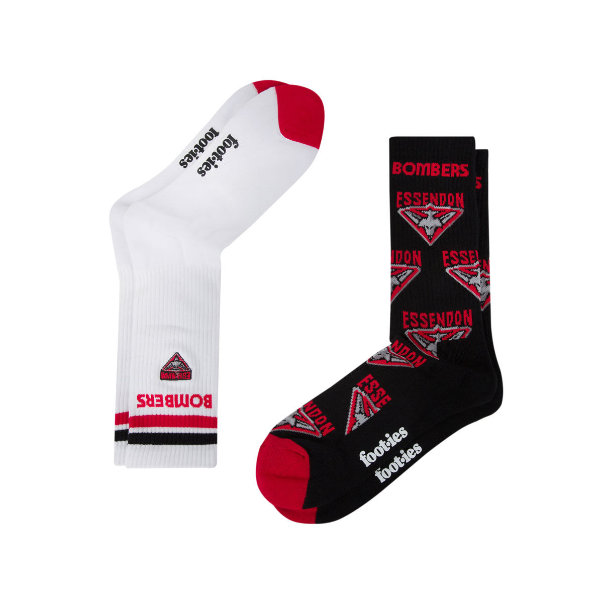 Essendon Bombers Sneaker Socks 2 Pack