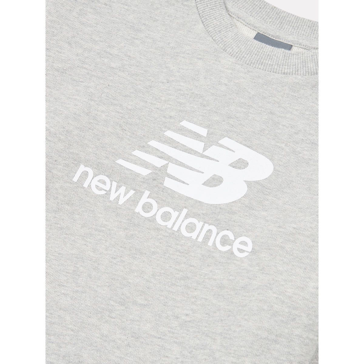New Balance Junior French Terry Stacked Logo Crew Sweatshirt
