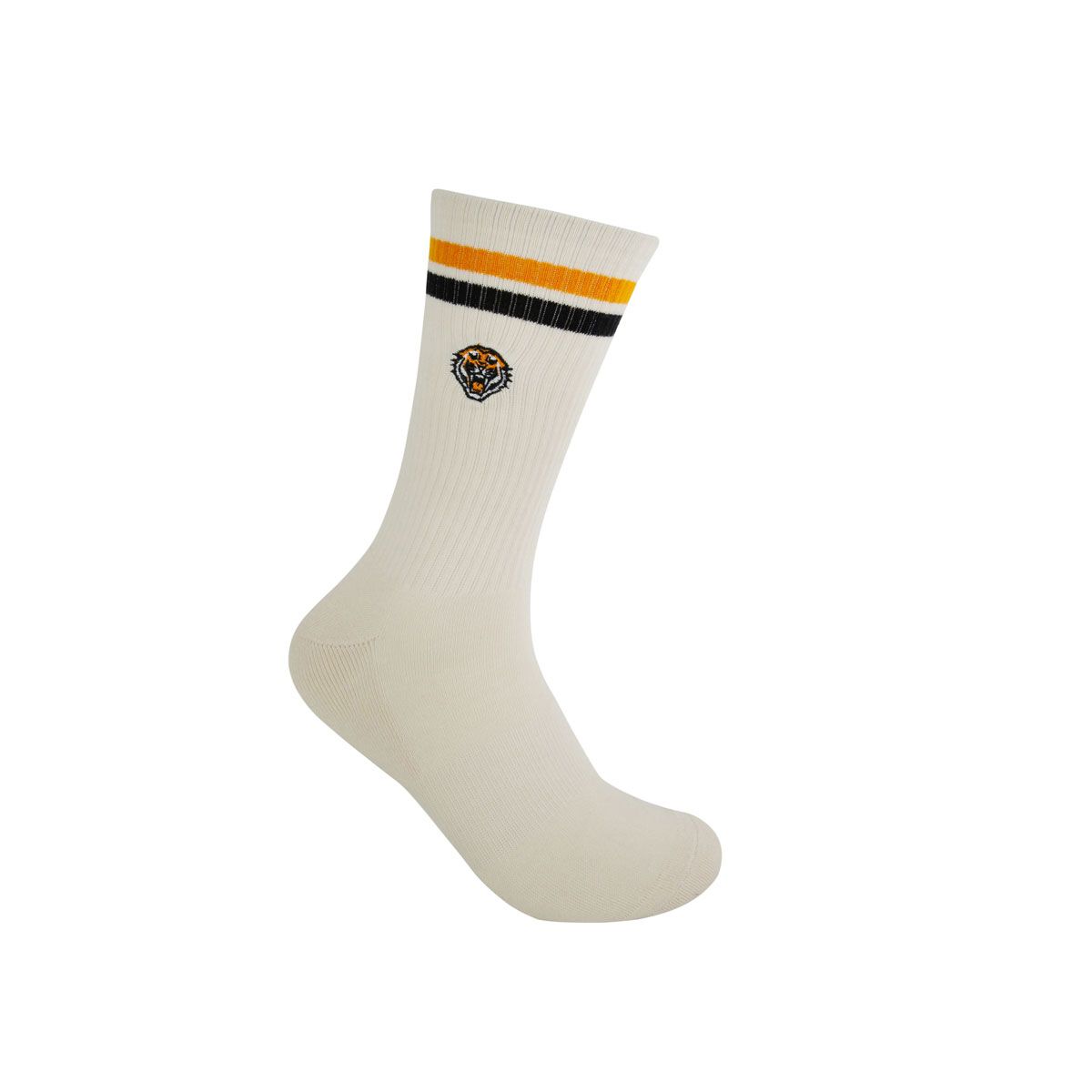 Wests Tigers Sneaker Socks 2 Pack Black/Cream M/L