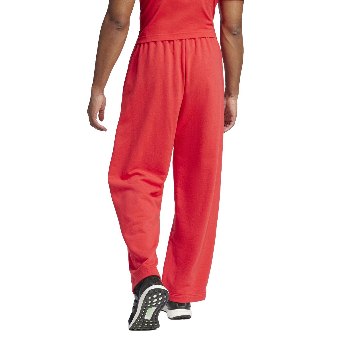 Adidas Mens Essentials Wide Leg 3 Bar Logo Joggers
