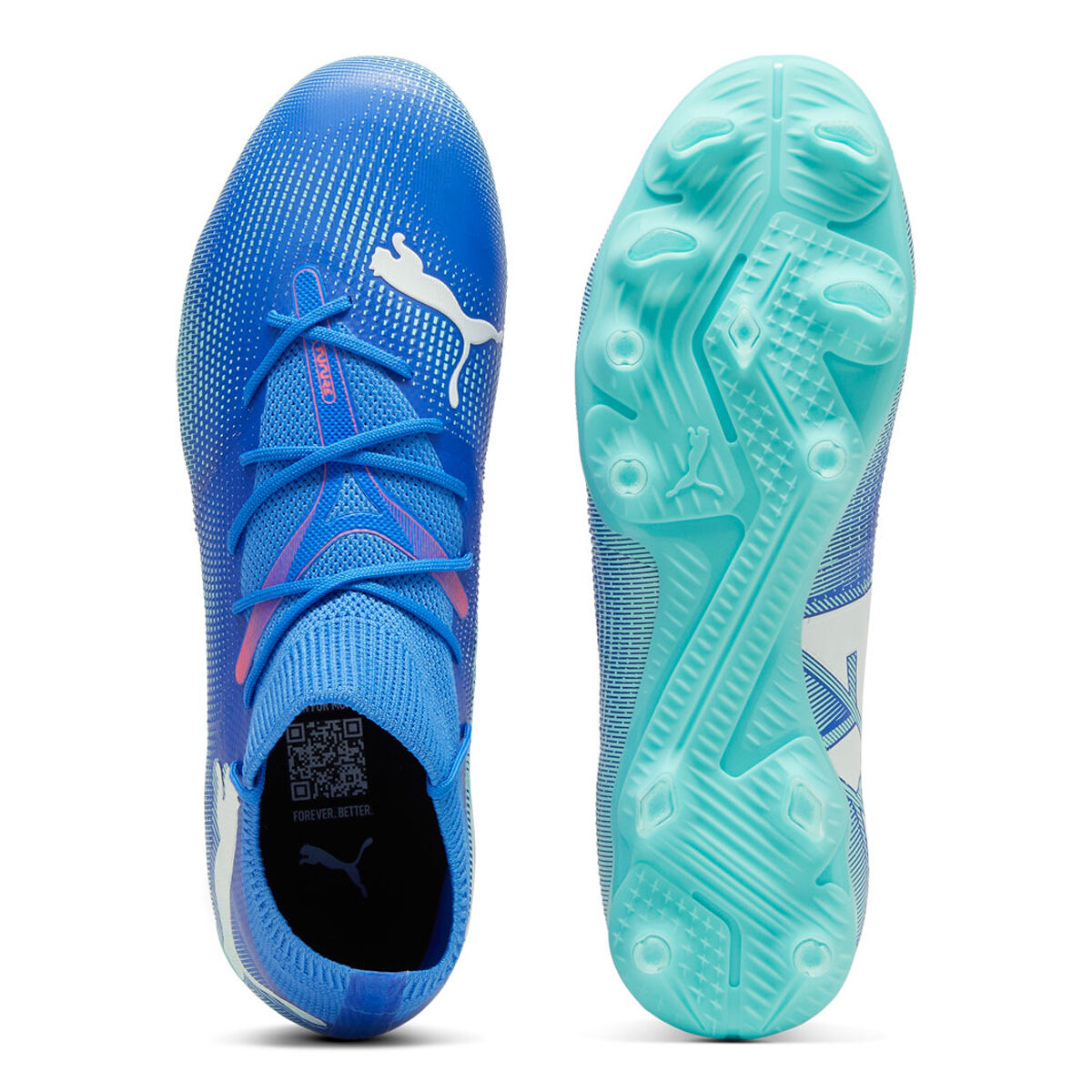 Puma Future 7 Match Football Boots Blue/White US Mens 12 / Womens 13.5