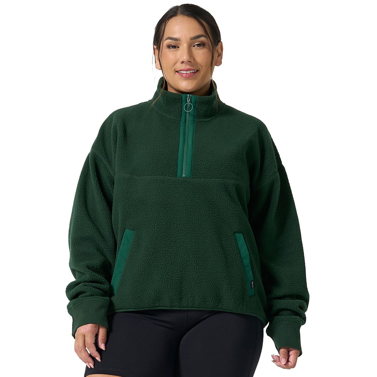 Ell/Voo Womens Bria Sherpa 1/2 Zip Pullover