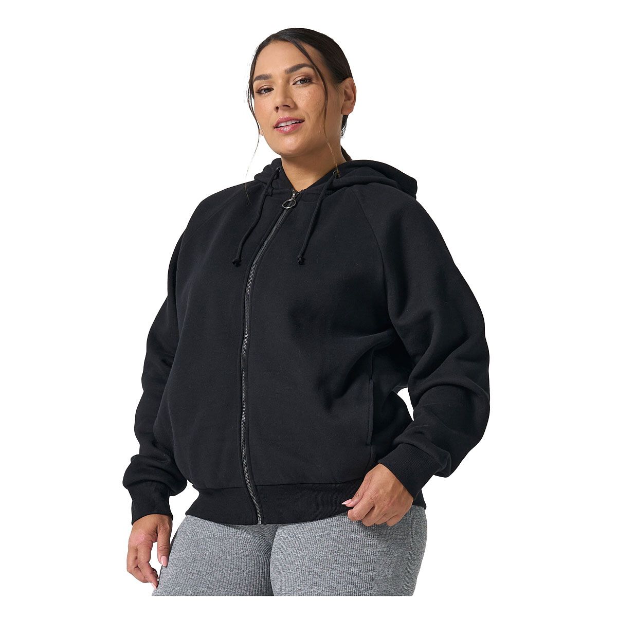 Ell/Voo Womens Mae Fleece Full Zip Hoodie