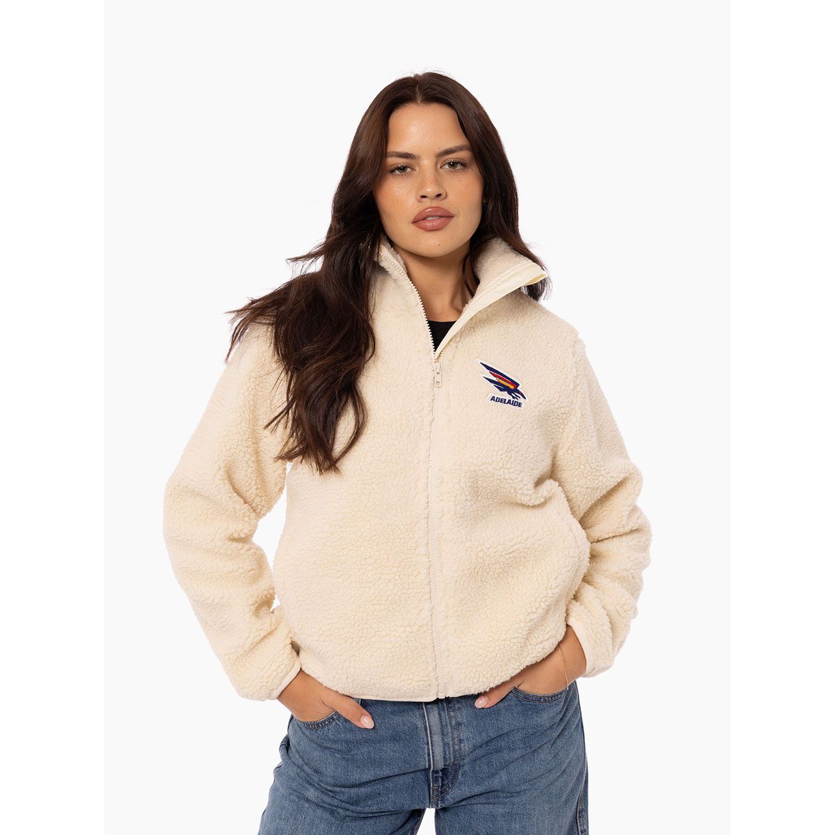 Adelaide Crows Womens Sherpa Fleece Jacket