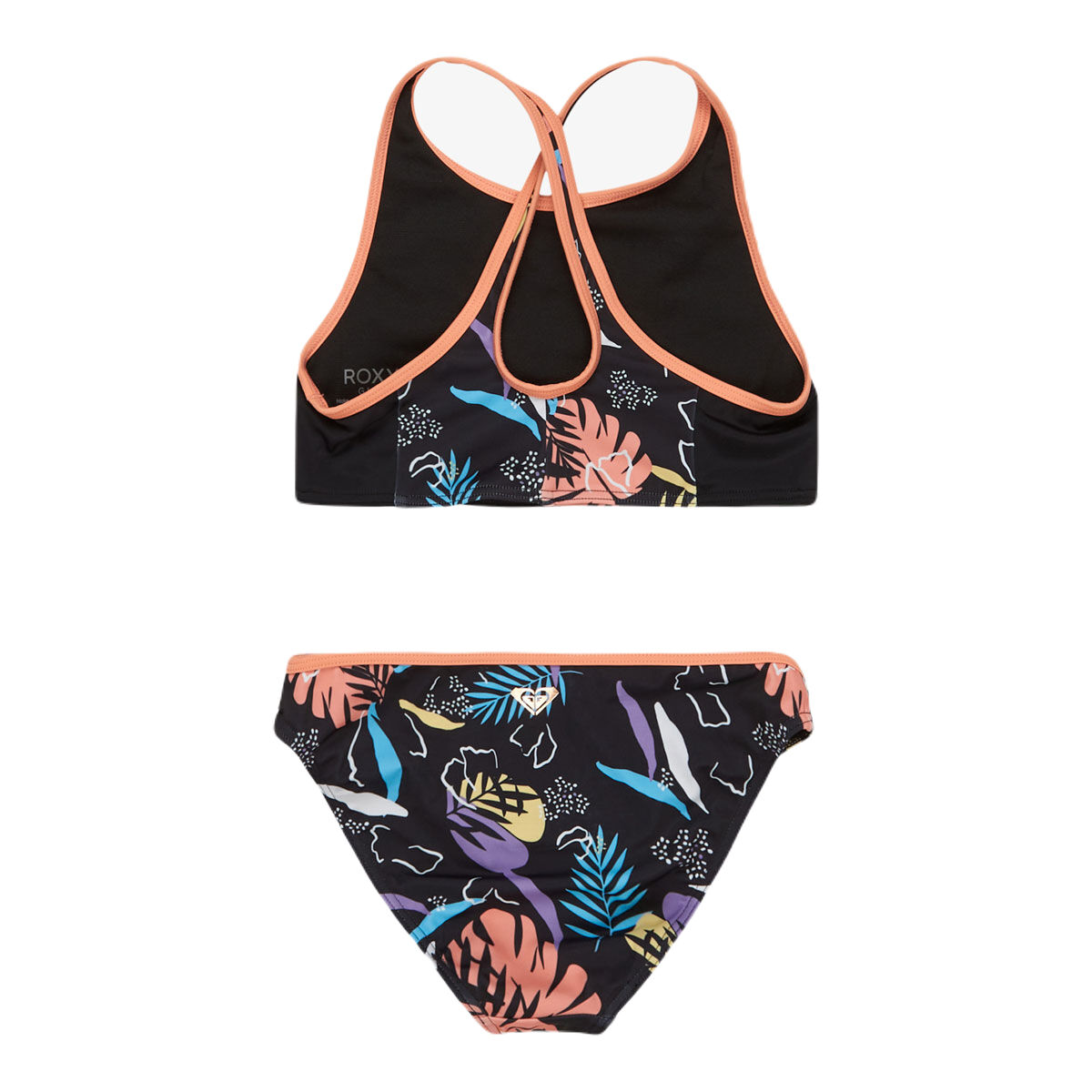 Roxy Girls Active Crop Top Two Piece Swim Set
