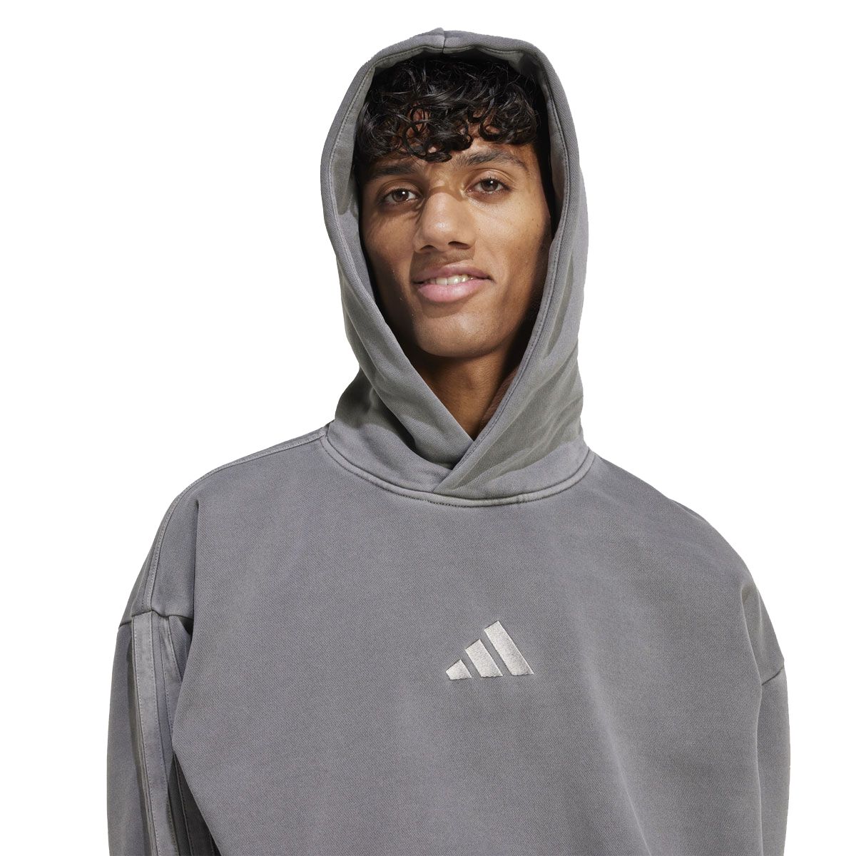 adidas Mens All SZN Fleece Pigment Dye Pullover Hoodie