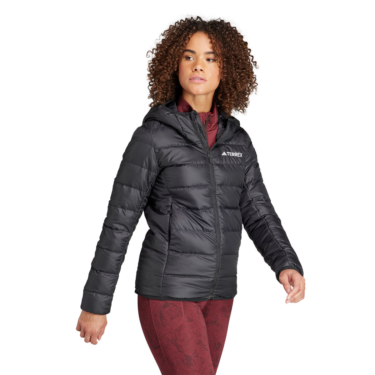 adidas Womens Multi Light Down Hooded Jacket