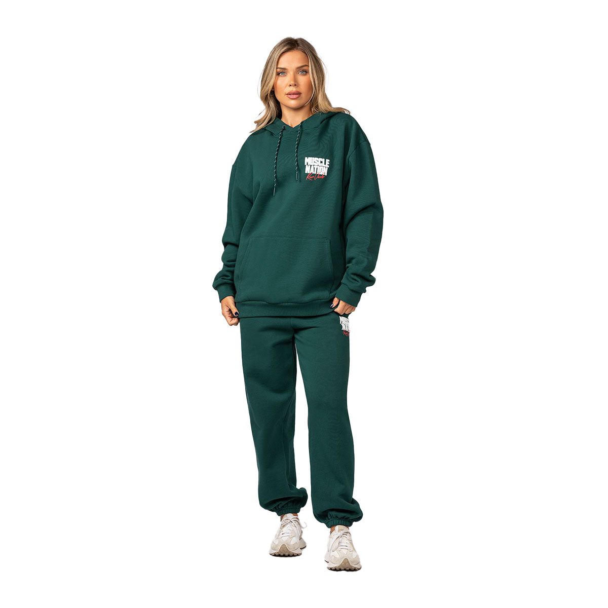 Muscle Nation Womens Sports Mode Oversized Pullover Hoodie