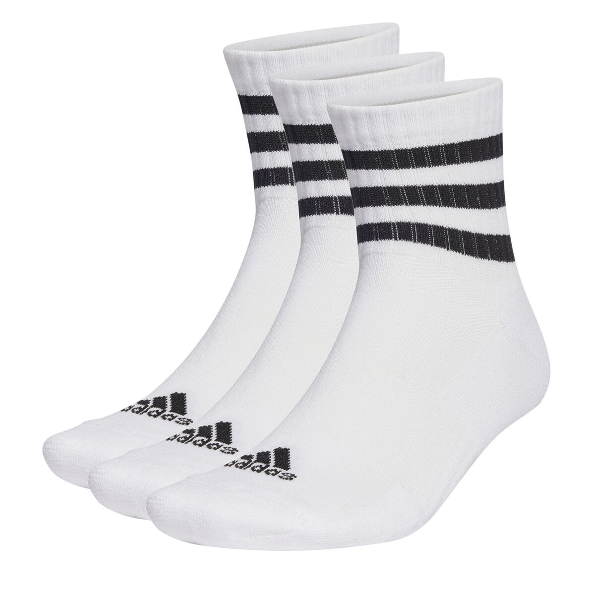 adidas 3-Stripes Cushioned Mid-Cut Socks
