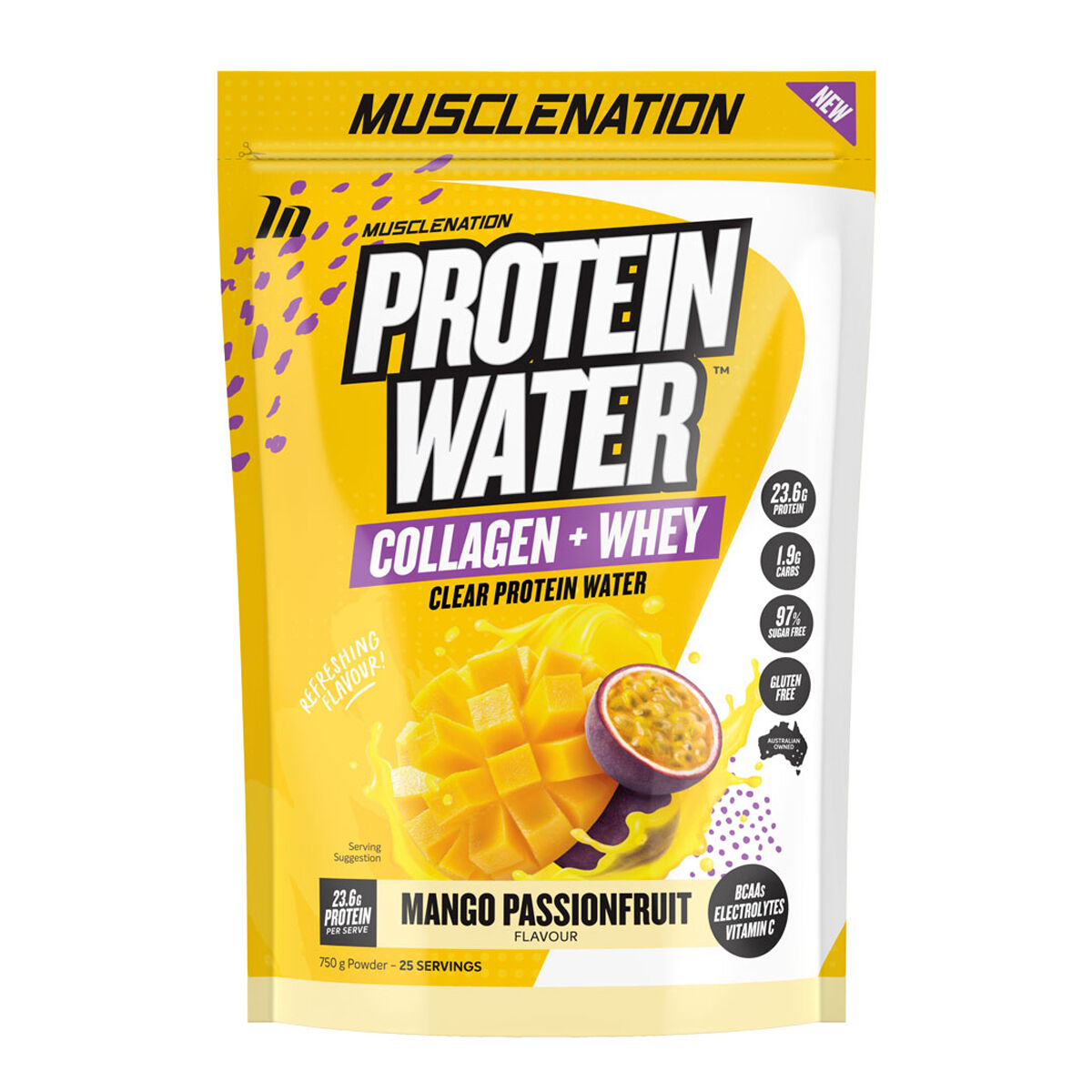 Muscle Nation Protein Water - Mango Passionfruit