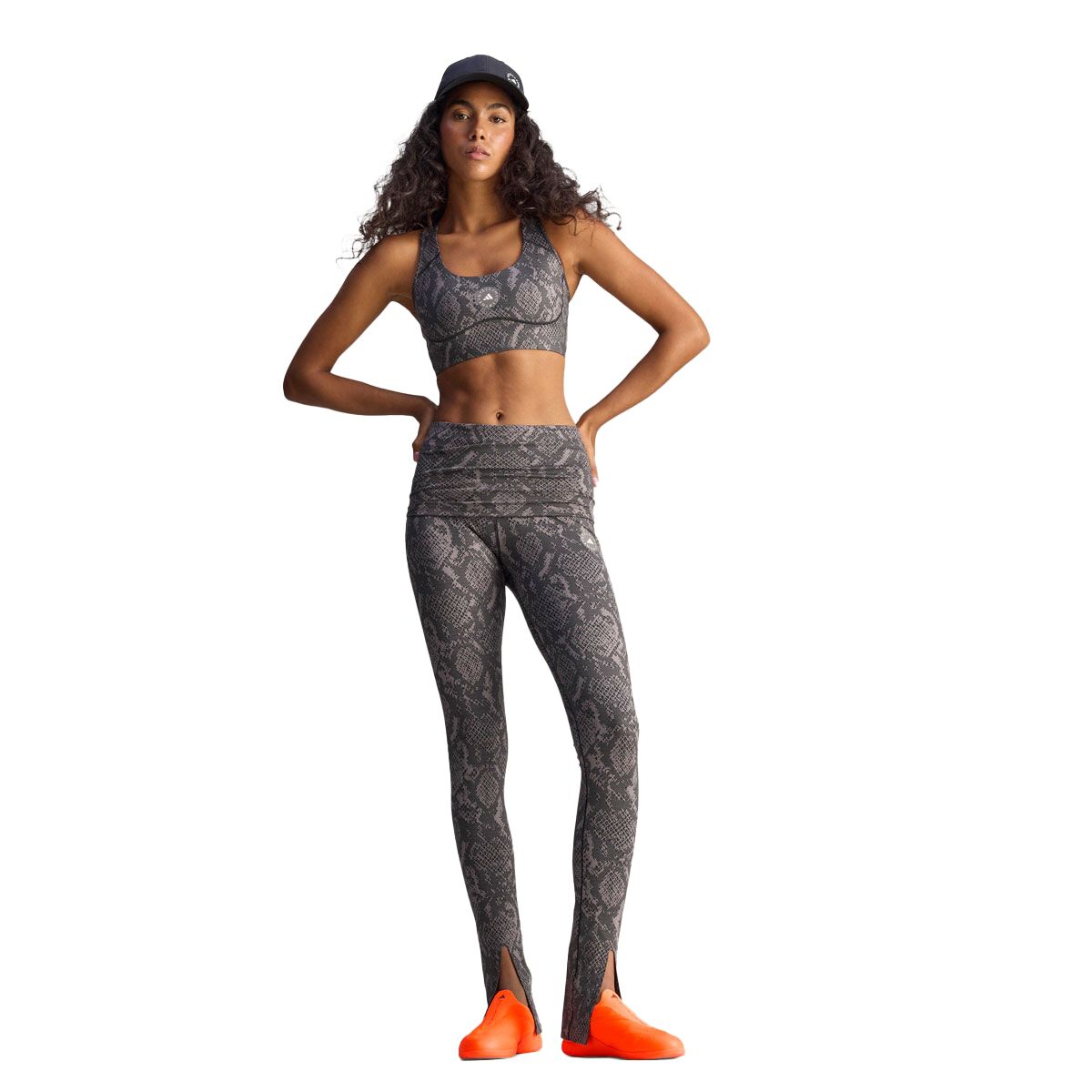 adidas by Stella McCartney Womens Rolltop Split Cuff Printed Leggings