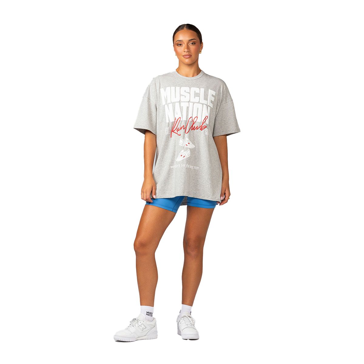 Muscle Nation Womens Sports Mode Oversized Tee
