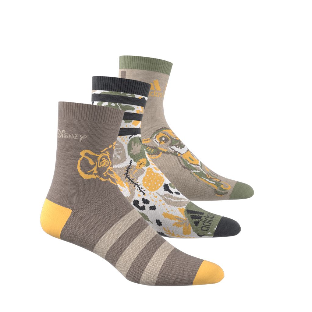 adidas Kids Disney Lion King 3 Pack Socks