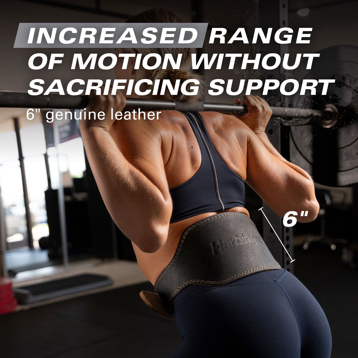 Harbinger 6in Leather Lifting Belt