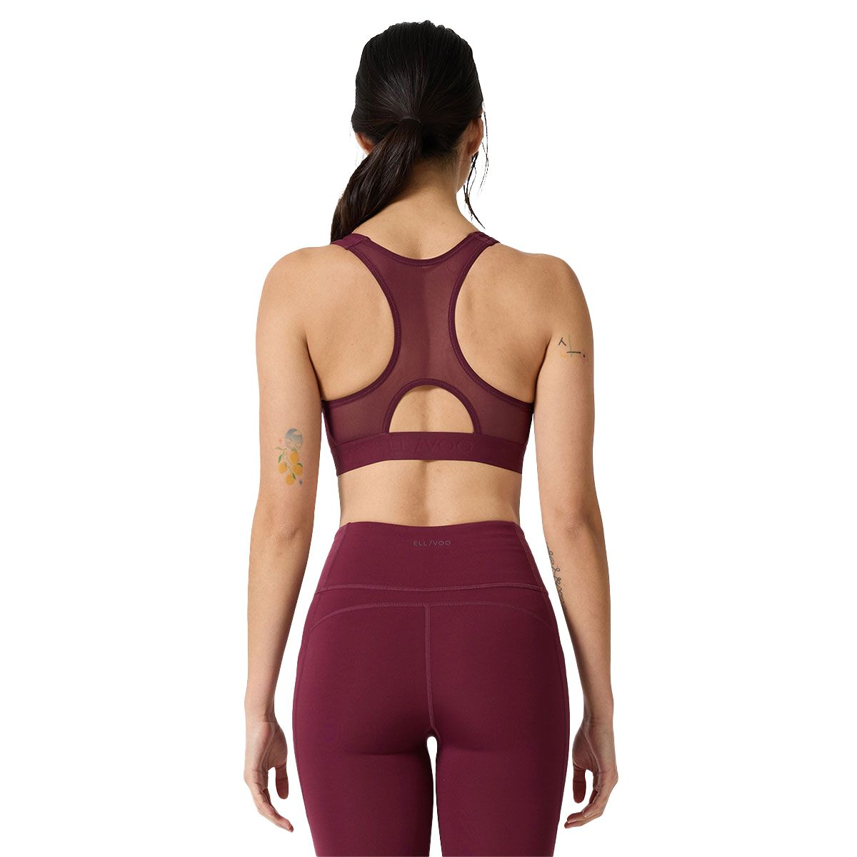 Ell/Voo Womens Essentials Training Crop Sports Bra