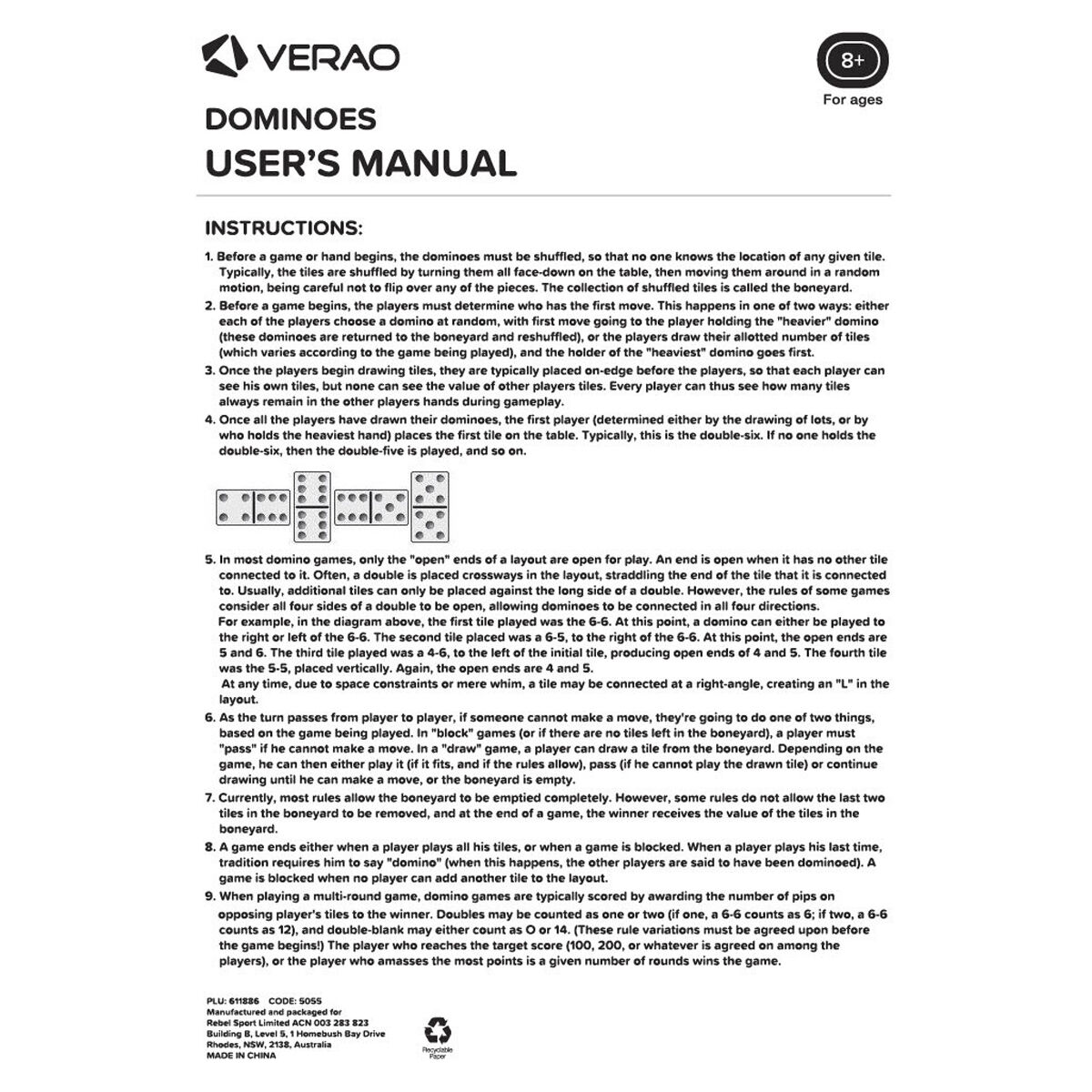 Verao Giant Dominoes