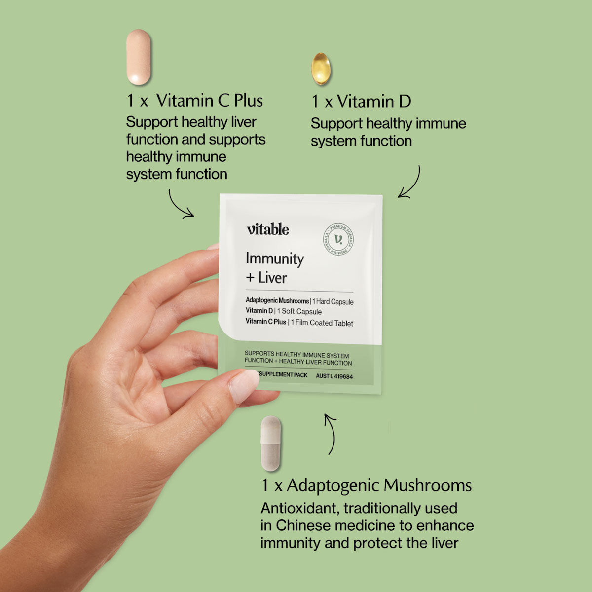 Vitable Immunity Liver Supplement Pack