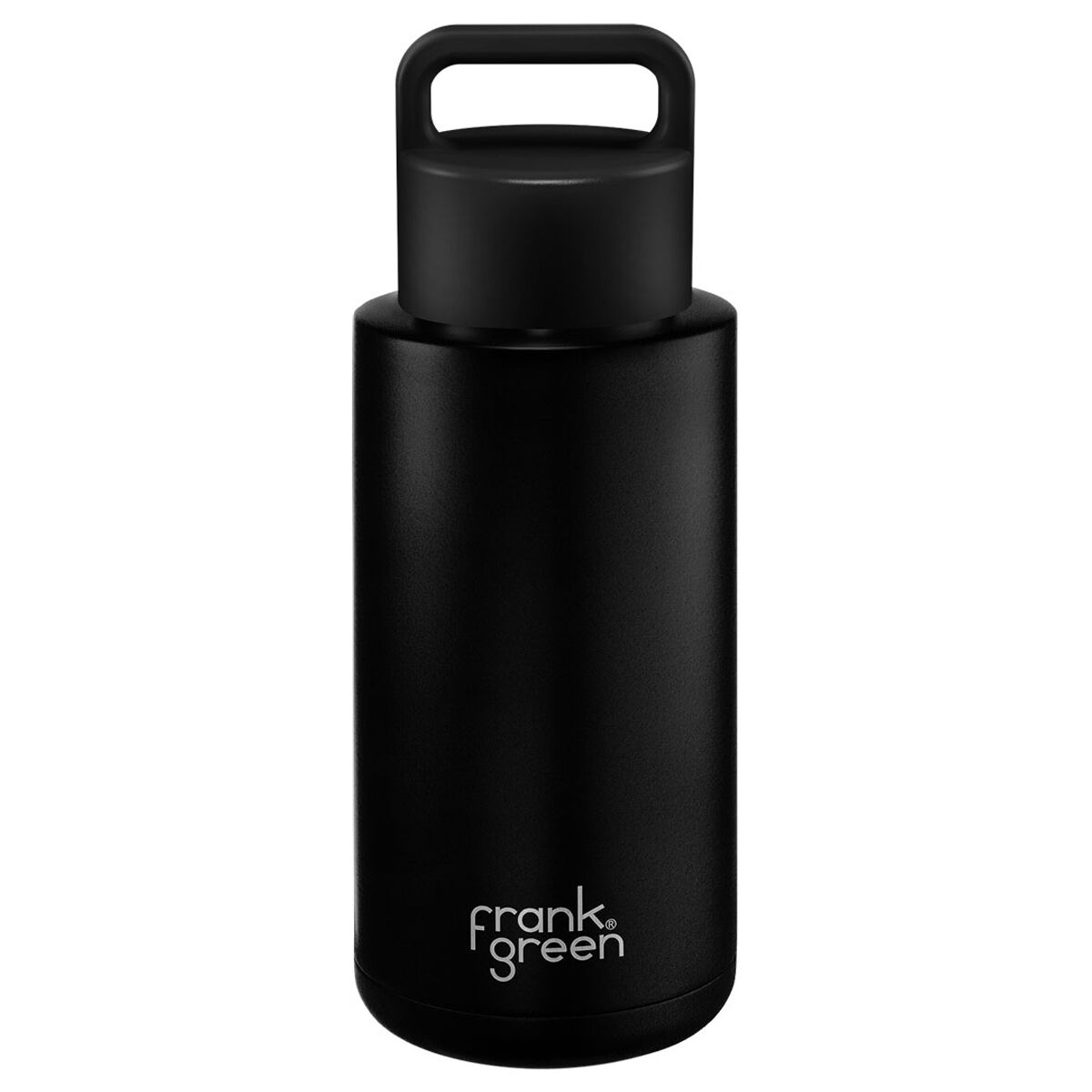 Frank Green Ceramic Reusable Grip 1L/34oz Bottle - Black/Midnight