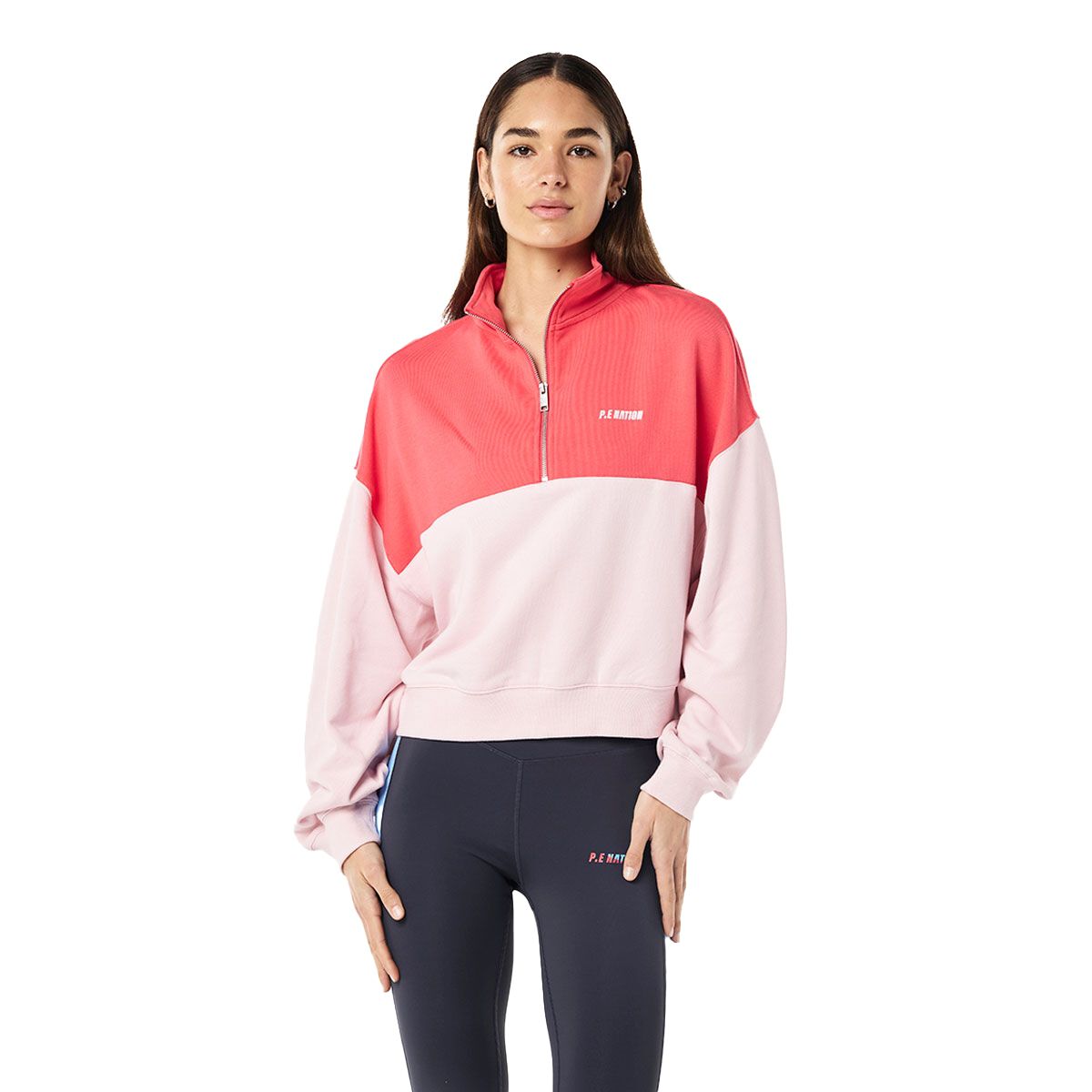 P.E Nation Womens Kayenta Zip Neck Sweatshirt
