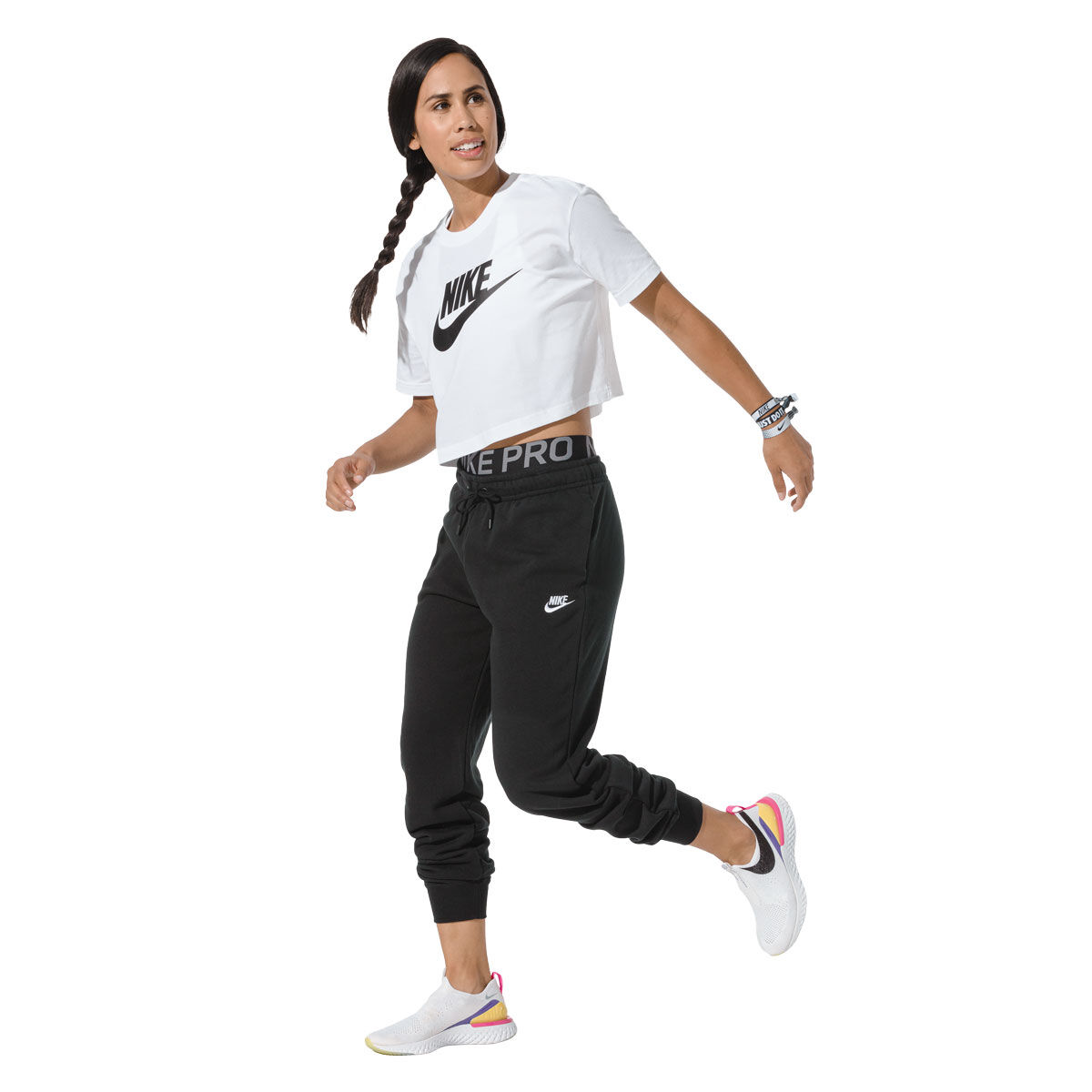 Nike Womens Sportswear Essentials Icon Futura Cropped Tee