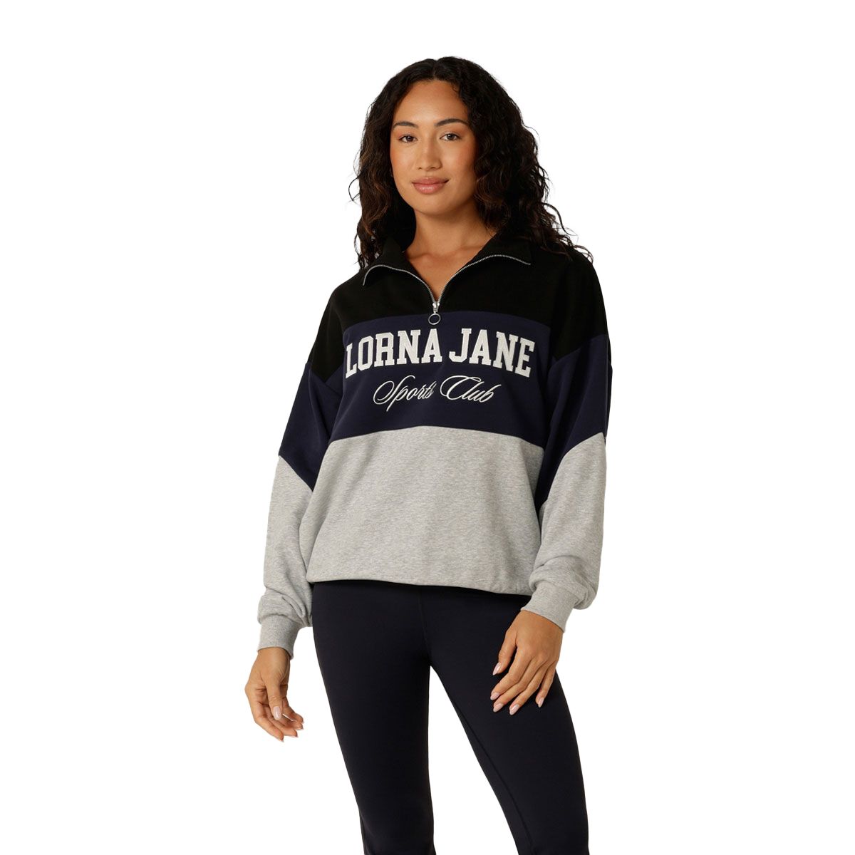 Lorna Jane Womens Heritage Iconic Quarter Zip Sweatshirt