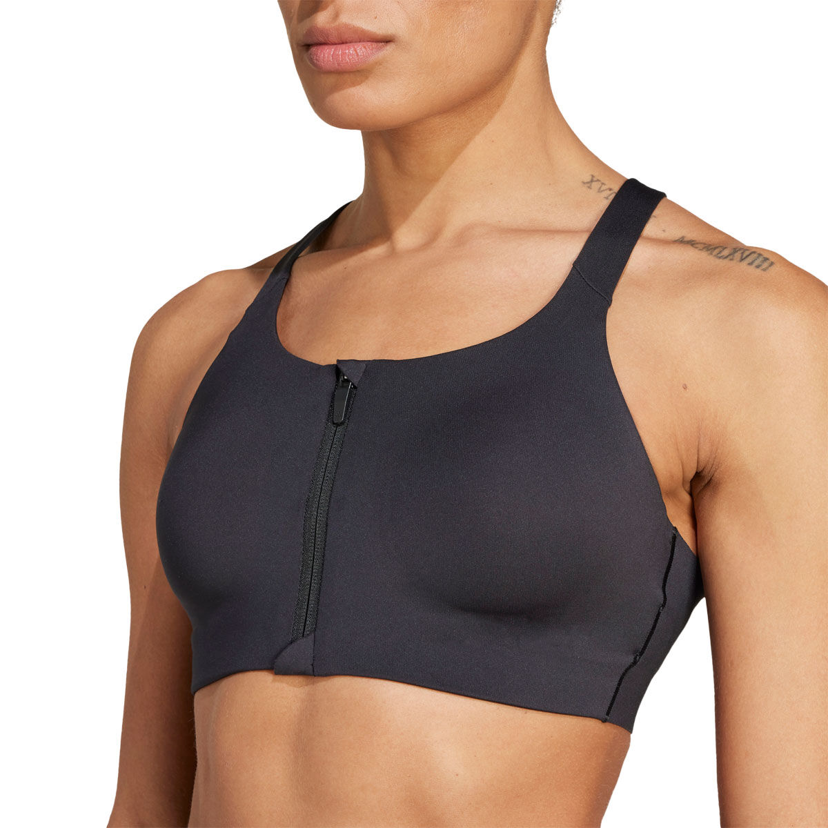 adidas Womens Impact Luxe High Support Zip Front Sports Bra