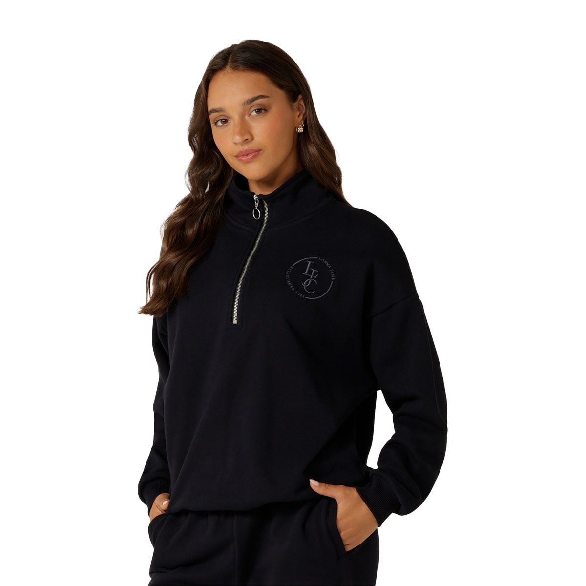 Lorna Jane Womens Iconic Quarter Zip Sweatshirt