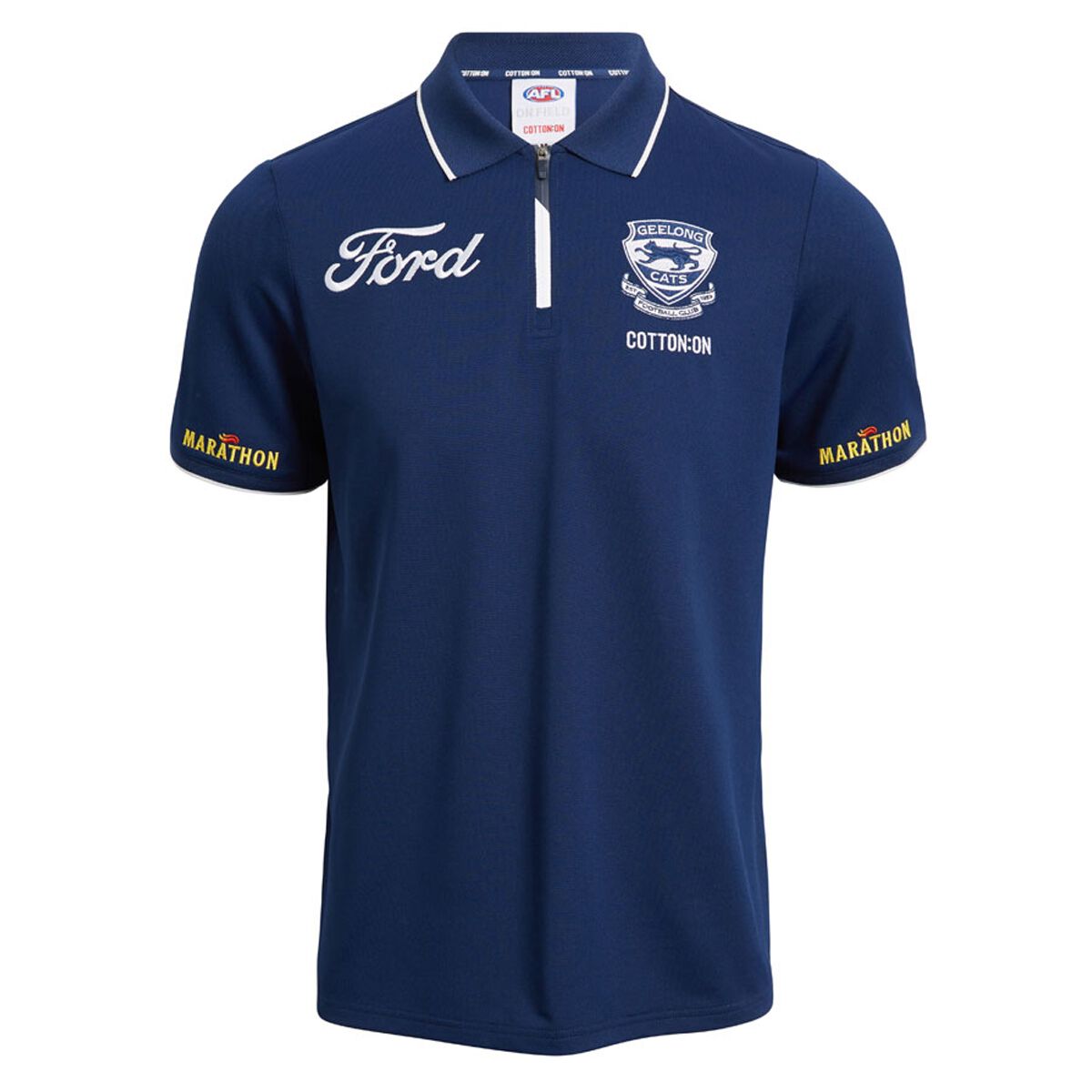 Geelong Cats Mens 2025 Media Polo