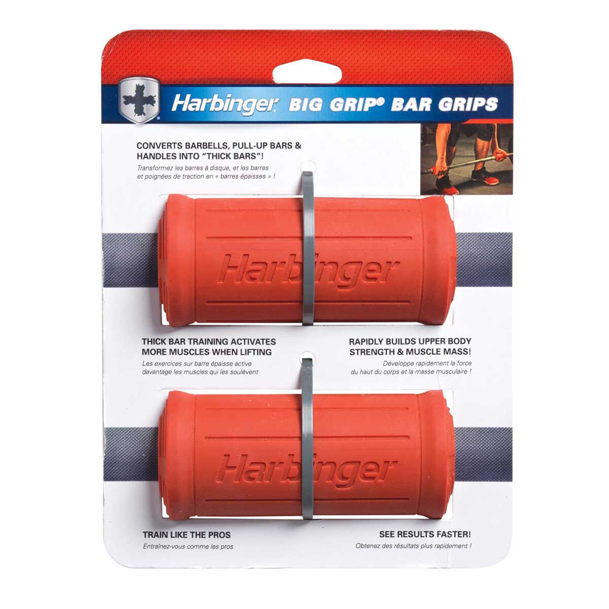 Harbinger Big Grip Bar Grips Red OSFA