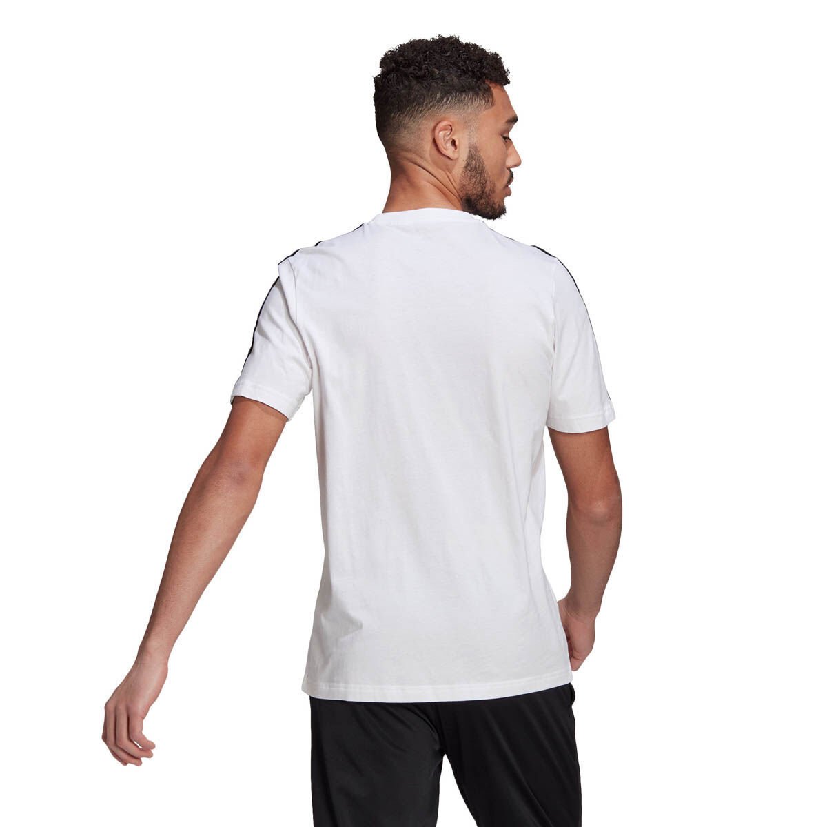 adidas Mens Essentials 3-Stripes Tee