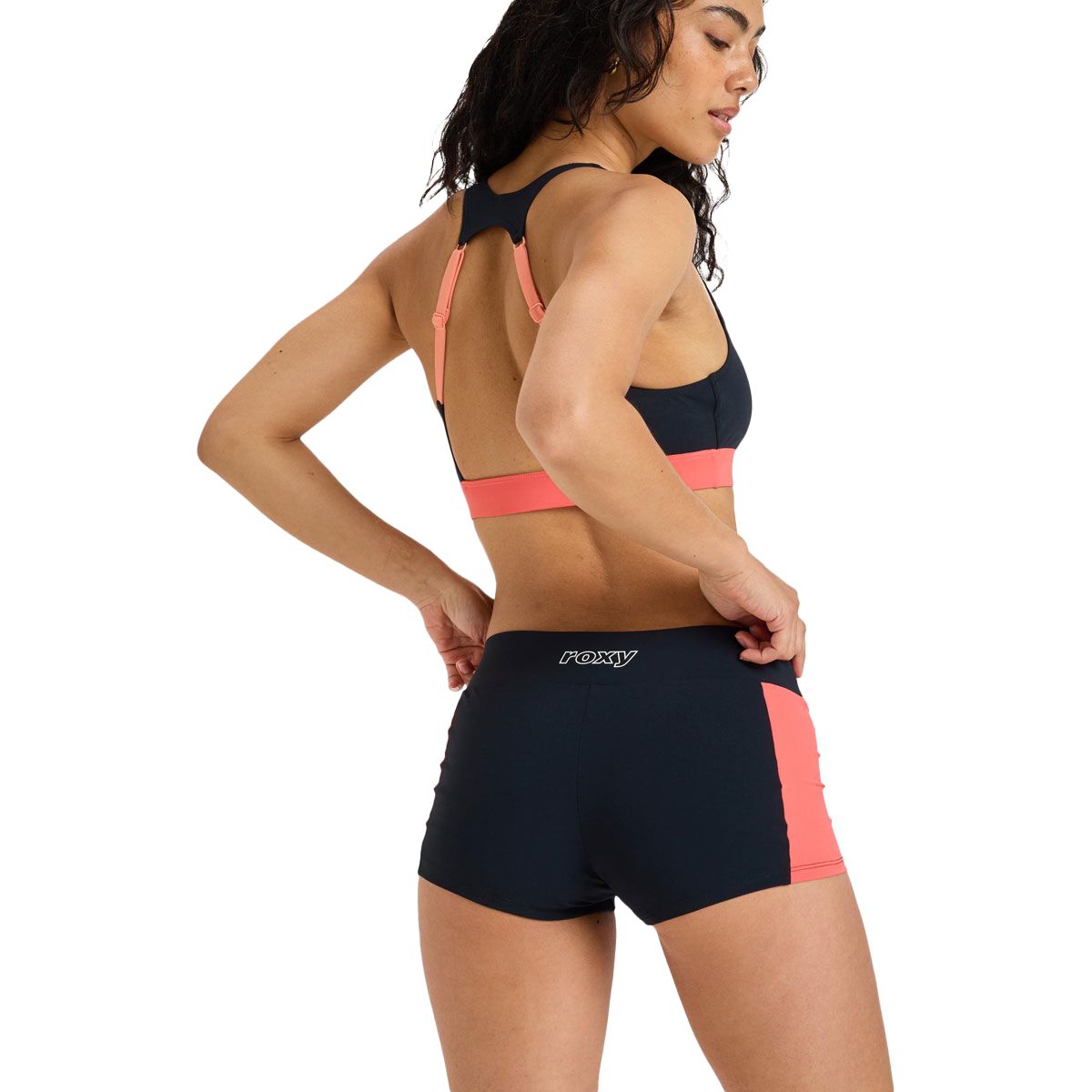 Roxy Womens Beloved Colorblock Swim Shorty