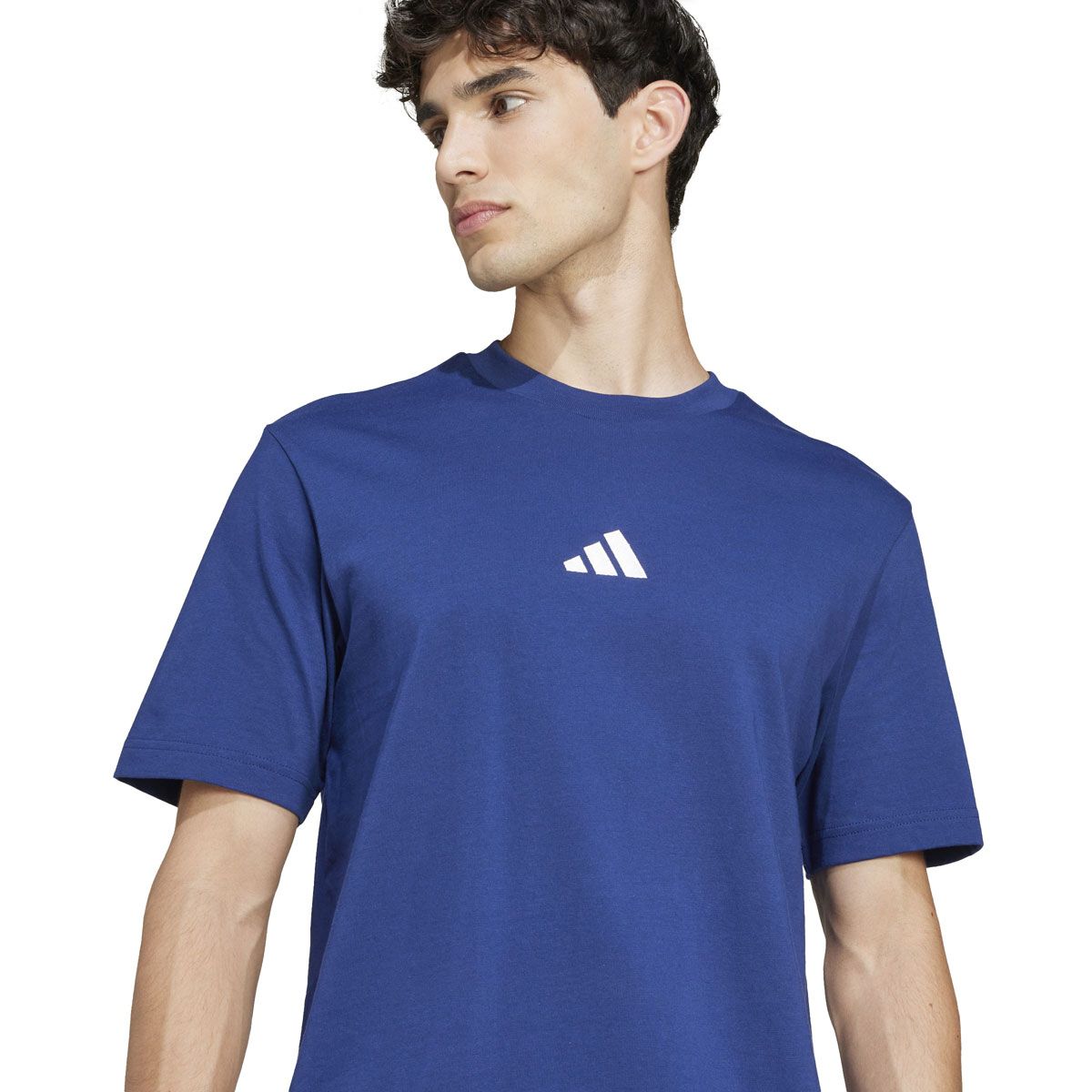 adidas Mens Essentials Small Logo Single Jersey Tee